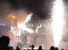 Stage Left pyrotechnics with Circus Orange - Designs In Ice - Cavalcade Of Lights - Dundas Square - Toronto, Ontario, Canada