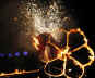 Stage Left pyrotechnics with Circus Orange - Designs In Ice - Cavalcade Of Lights - Dundas Square - Toronto, Ontario, Canada
